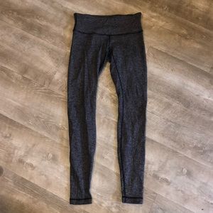 Lululemon Wonder Under Heathered Black